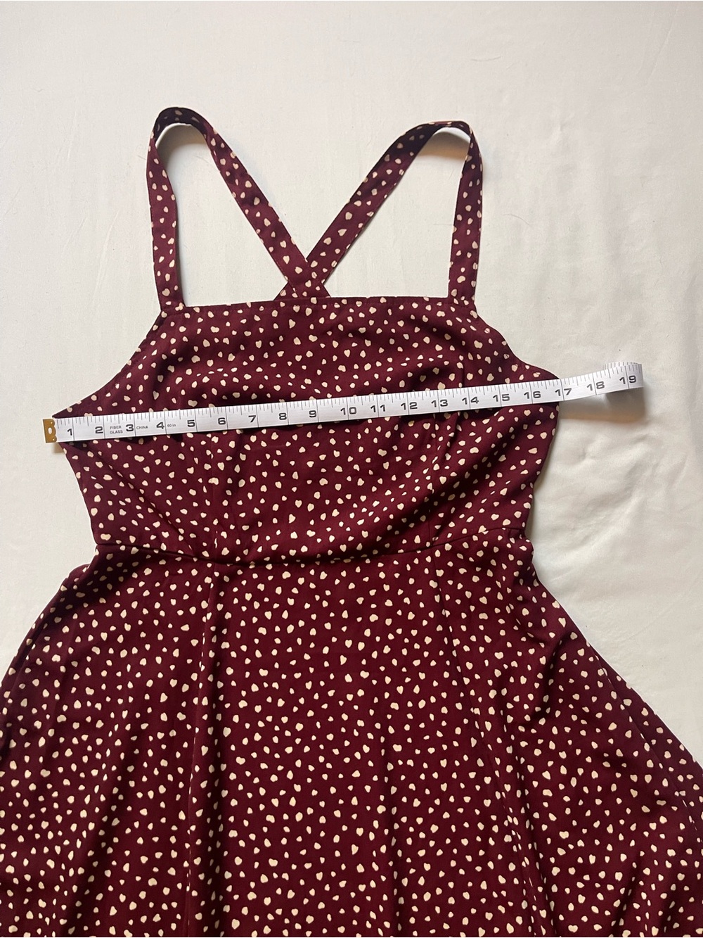 Kimchi Blue Burgundy Polka Dot Midi Dress - Picture 9 of 12